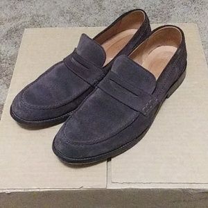 Clarks Craftmaster Brown Suede Penny Loafers